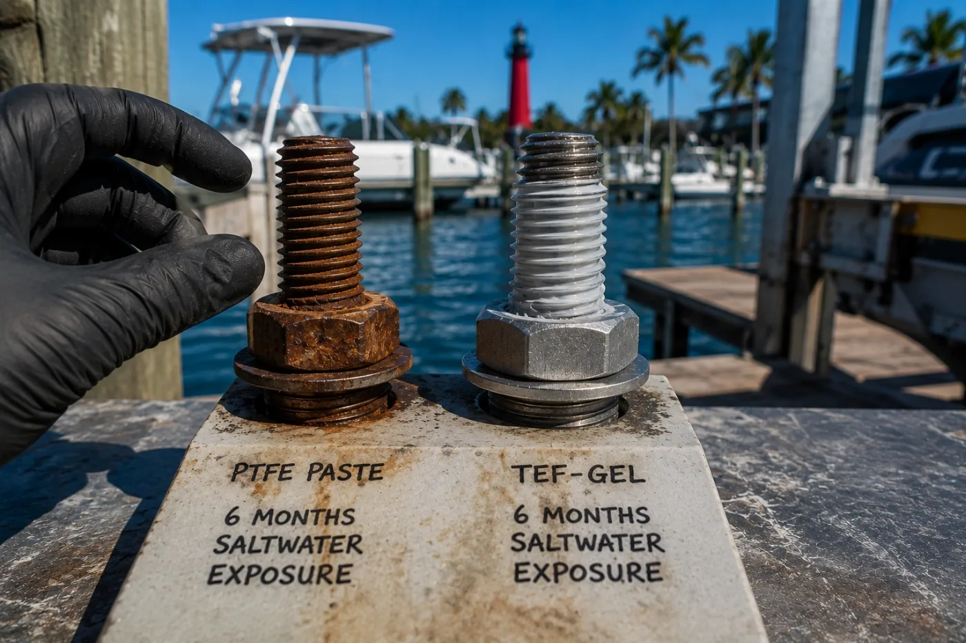 Testing Tef-Gel in Jupiter: What Six Months of Saltwater Exposure Can Tell You