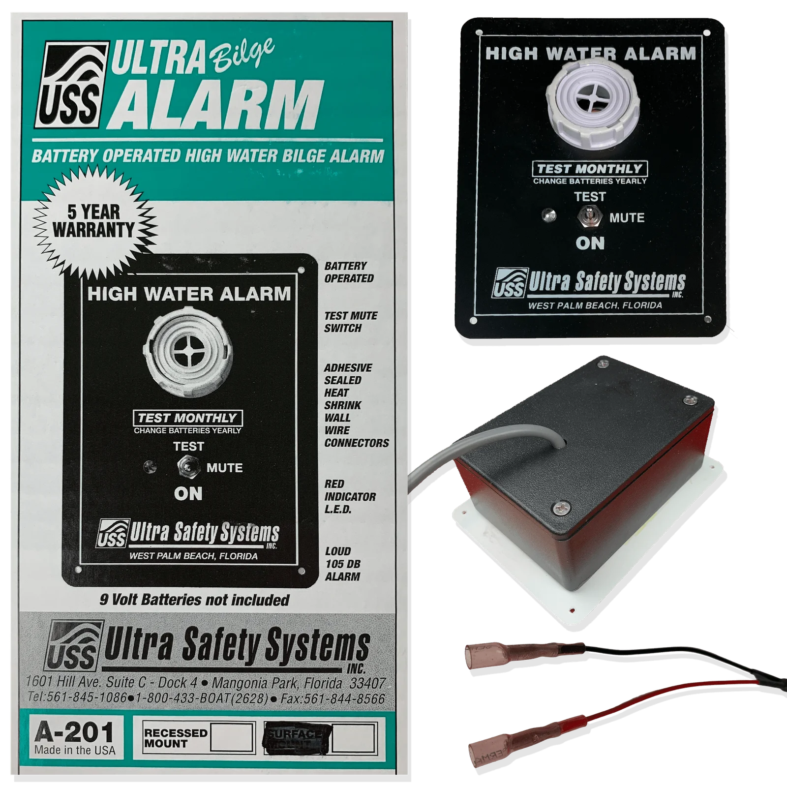 Ultra Bilge Pumpswitch A-201 Alarm (Surface Mount)