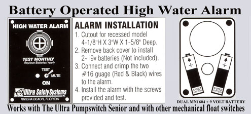 Battery Operated High Water Alarm